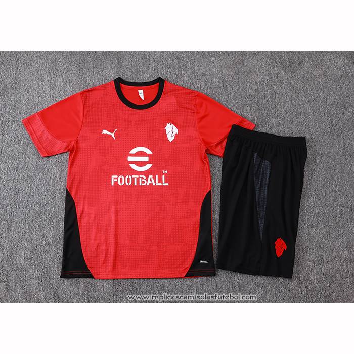 Fato de Treino AC Milao 2025-2026 Manga Curta Vermelho - Calcas Curta